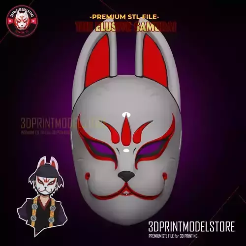 The Elusive Samurai Genba Kazama Fox Mask Cosplay