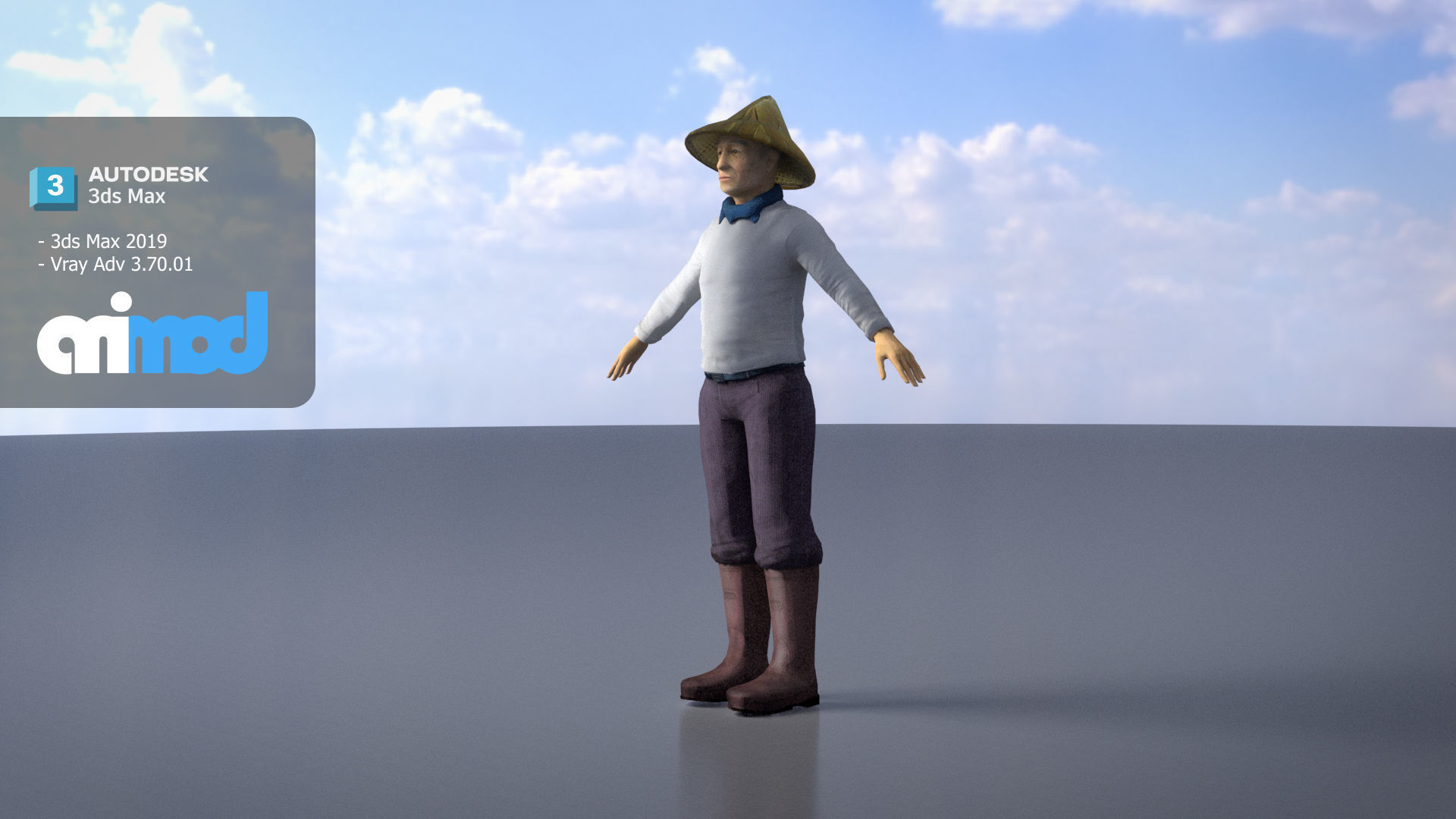 Farmer 3D model_2