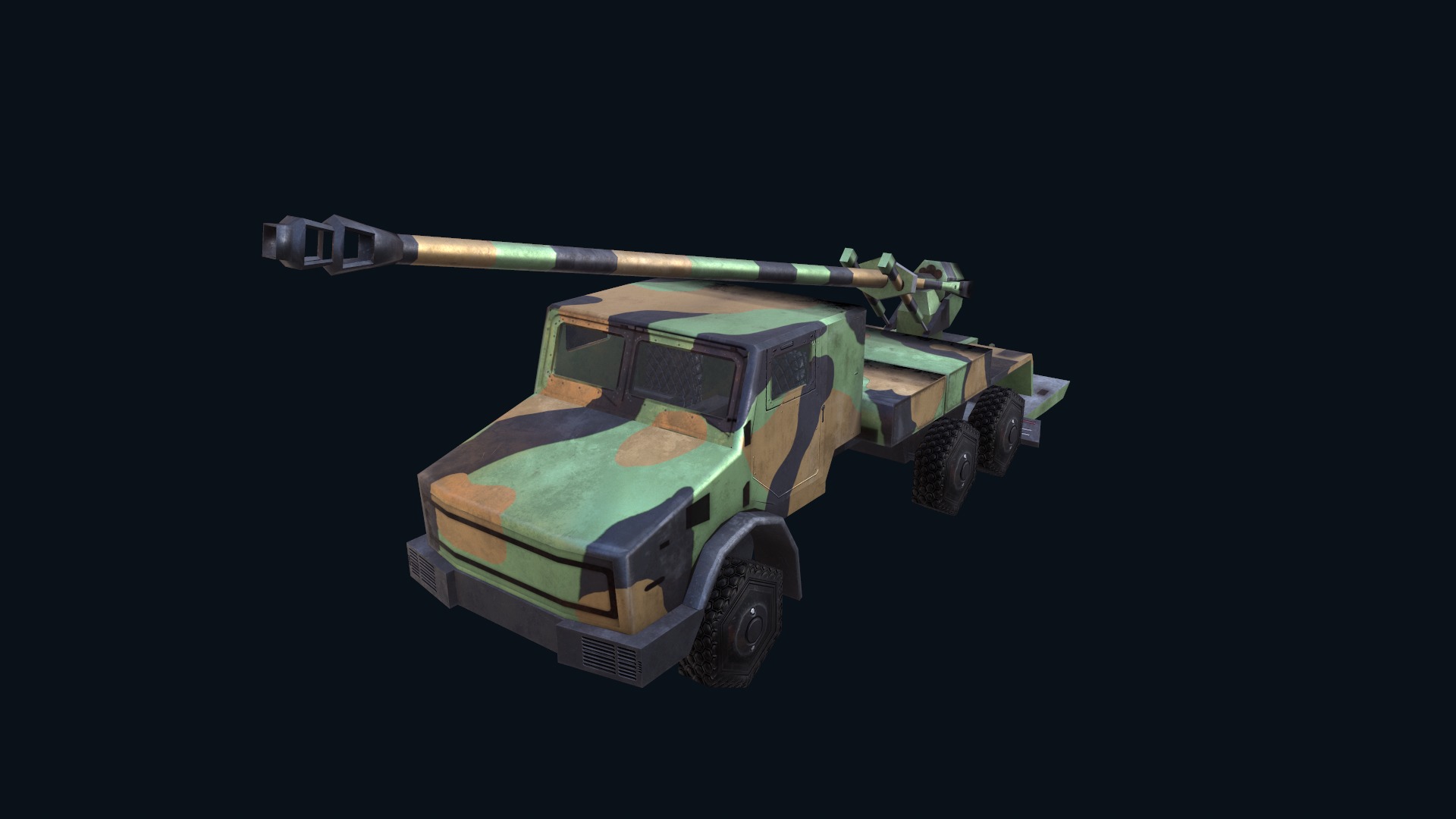 Asset - Army - CAESAR SP Howitzer 3D Model Realistic Low-poly 3D model_26
