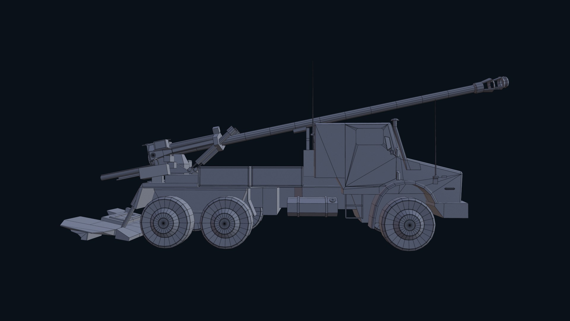 Asset - Army - CAESAR SP Howitzer 3D Model Realistic Low-poly 3D model_33