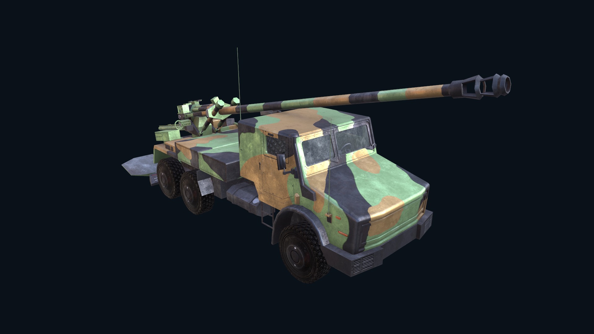 Asset - Army - CAESAR SP Howitzer 3D Model Realistic Low-poly 3D model_17