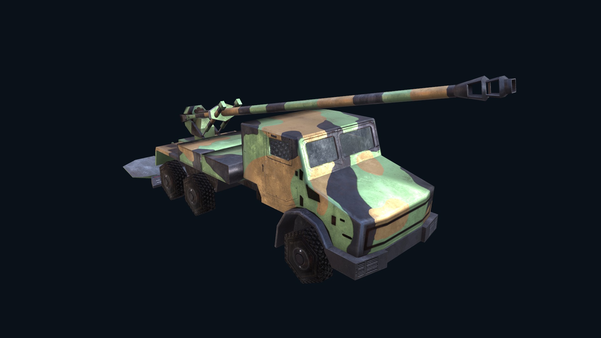 Asset - Army - CAESAR SP Howitzer 3D Model Realistic Low-poly 3D model_27