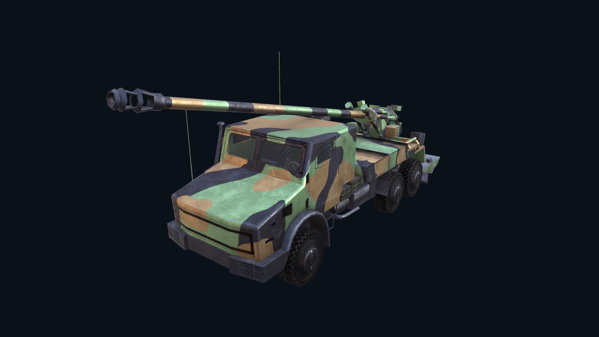 Asset - Army - CAESAR SP Howitzer 3D Model Realistic Low-poly 3D model_21