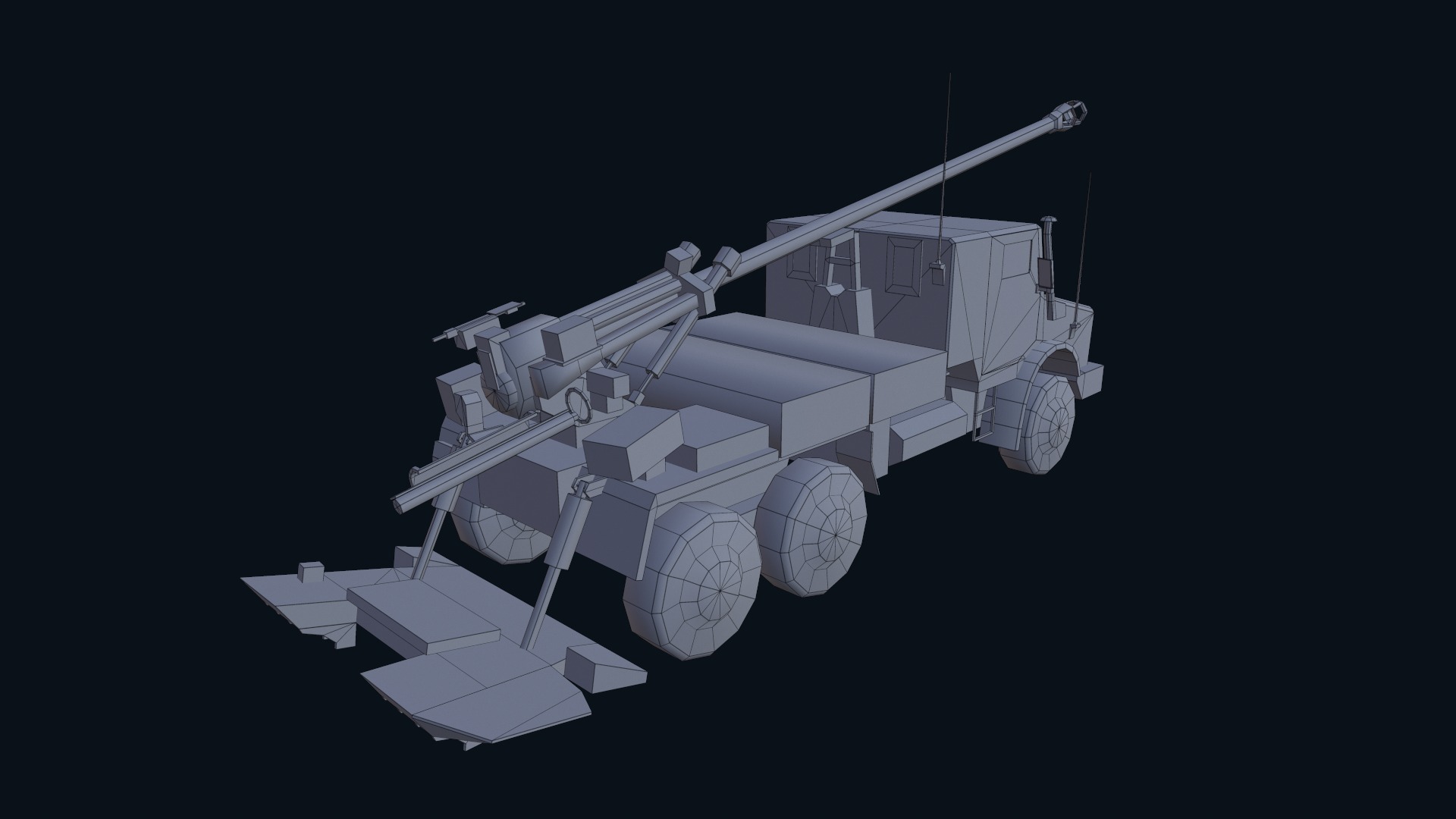 Asset - Army - CAESAR SP Howitzer 3D Model Realistic Low-poly 3D model_49