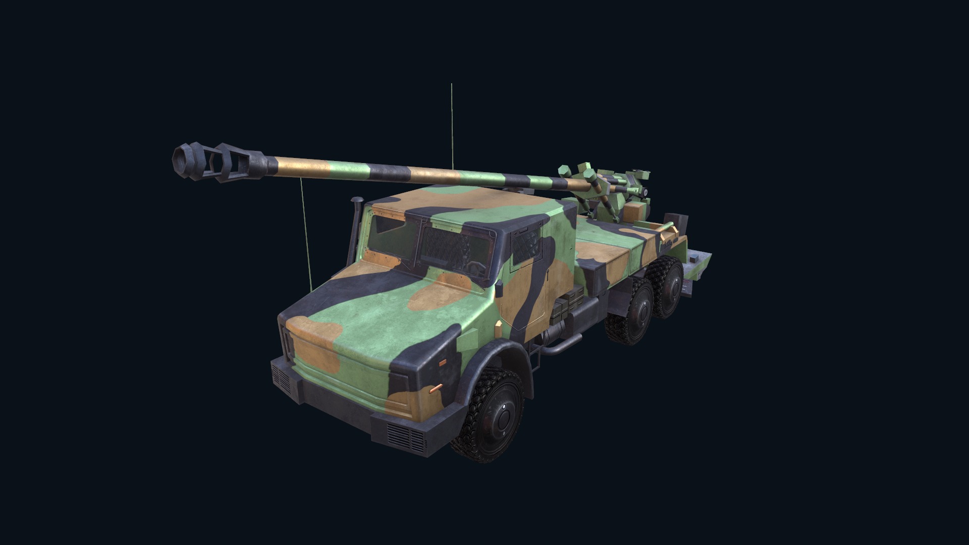 Asset - Army - CAESAR SP Howitzer 3D Model Realistic Low-poly 3D model_16