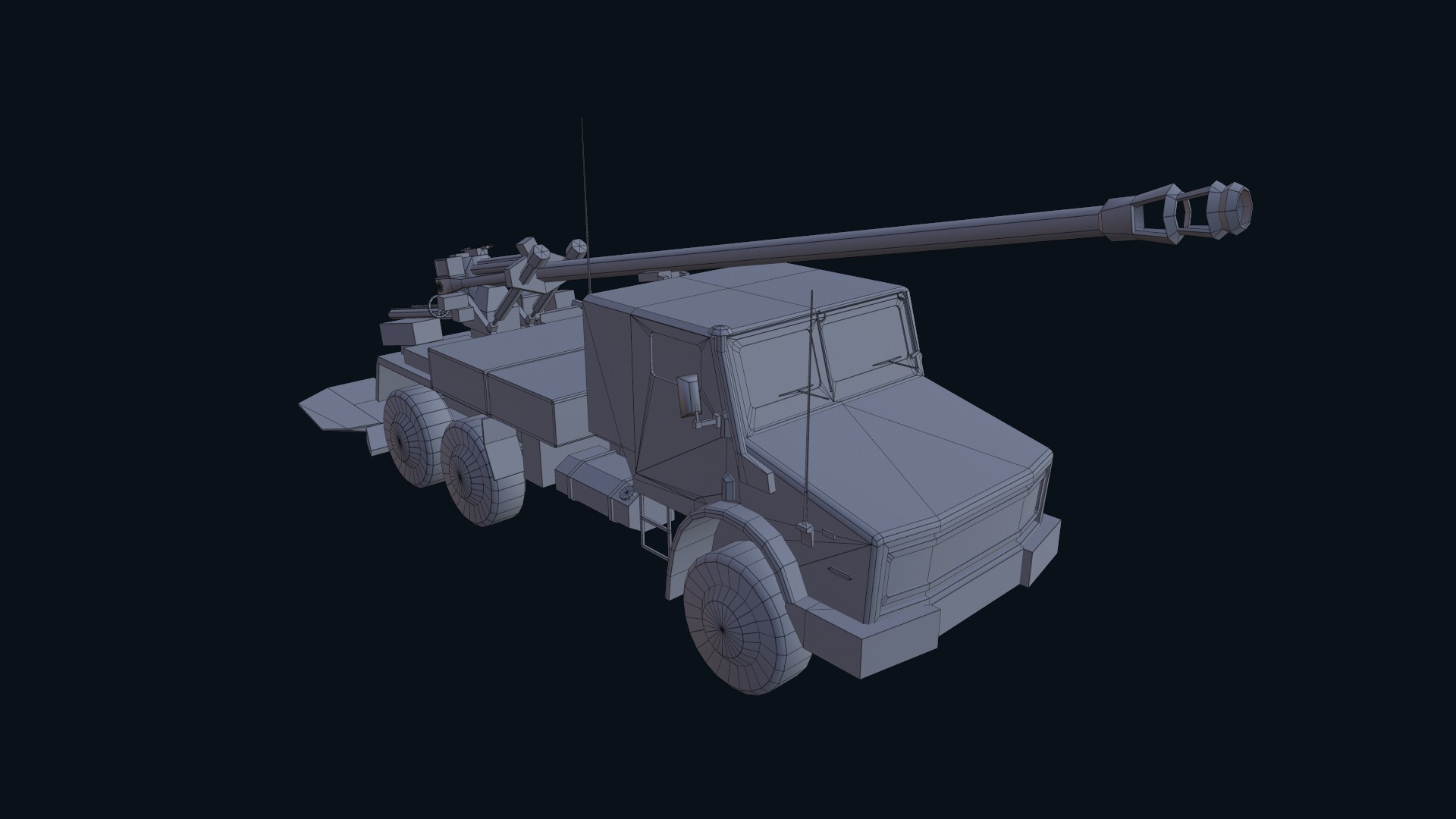 Asset - Army - CAESAR SP Howitzer 3D Model Realistic Low-poly 3D model_42