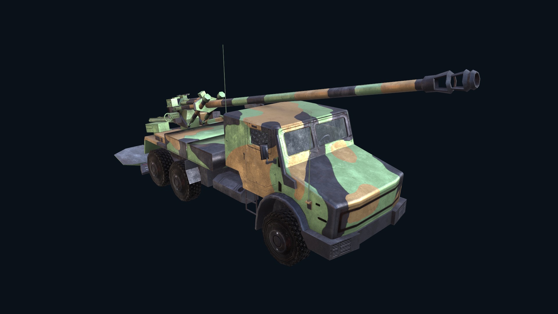 Asset - Army - CAESAR SP Howitzer 3D Model Realistic Low-poly 3D model_22