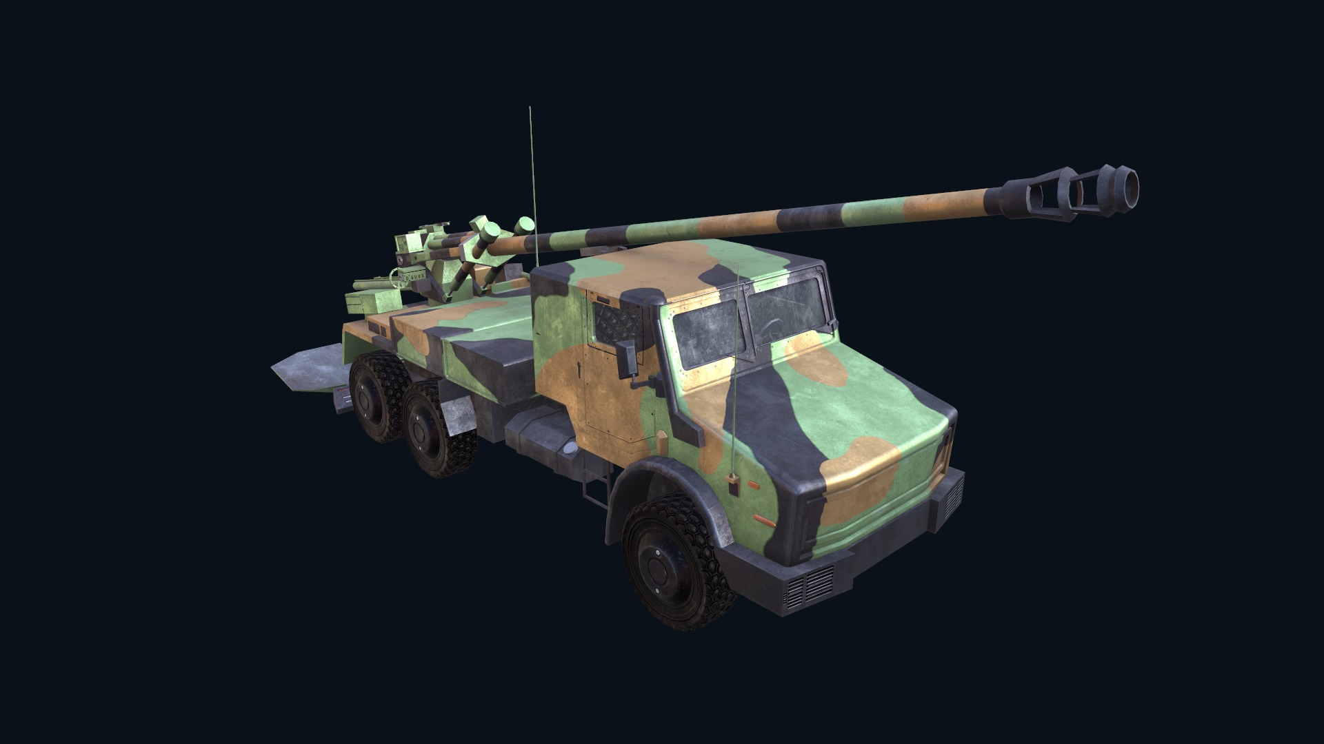 Asset - Army - CAESAR SP Howitzer 3D Model Realistic Low-poly 3D model_7