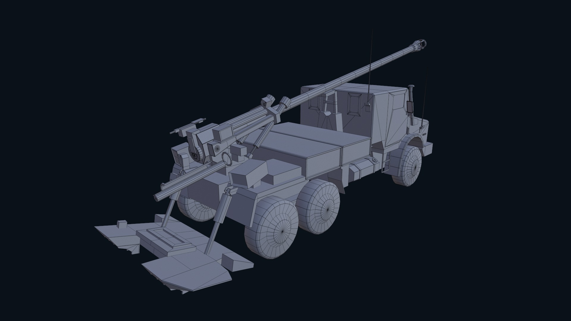 Asset - Army - CAESAR SP Howitzer 3D Model Realistic Low-poly 3D model_39