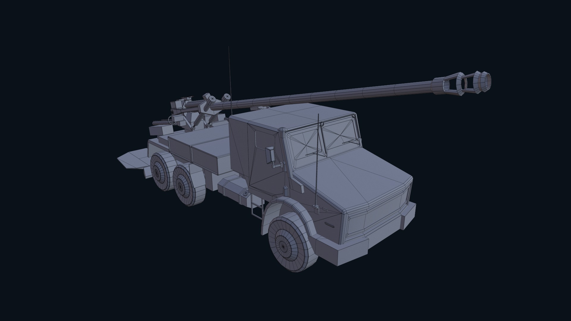 Asset - Army - CAESAR SP Howitzer 3D Model Realistic Low-poly 3D model_32