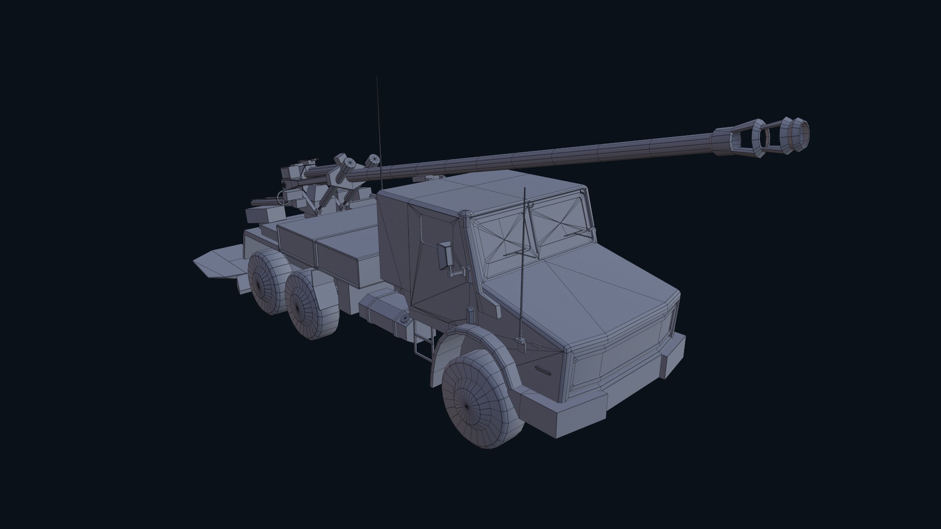 Asset - Army - CAESAR SP Howitzer 3D Model Realistic Low-poly 3D model_37