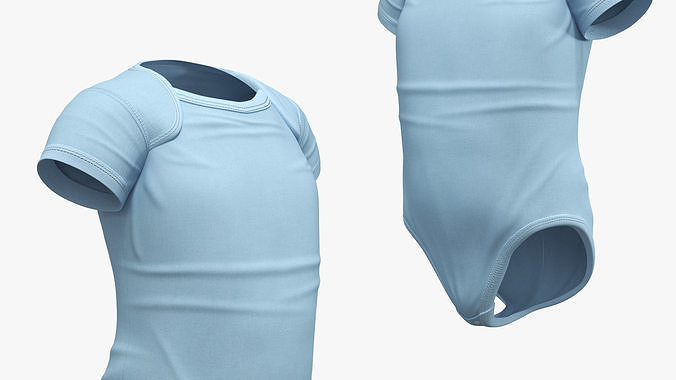 Bodysuit One Year Old Baby 3D model 7