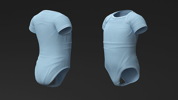 Bodysuit One Year Old Baby 3D model 3