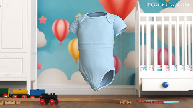 Bodysuit One Year Old Baby 3D model
