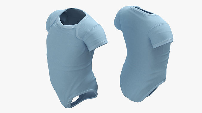 Bodysuit One Year Old Baby 3D model 6