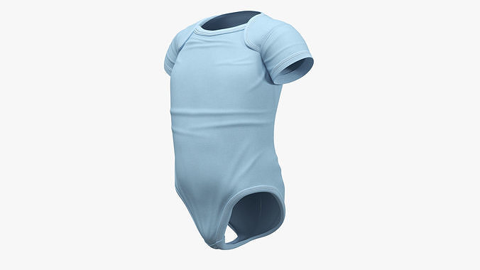 Bodysuit One Year Old Baby 3D model 5