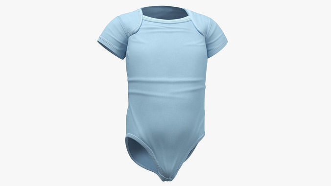 Bodysuit One Year Old Baby 3D model 4