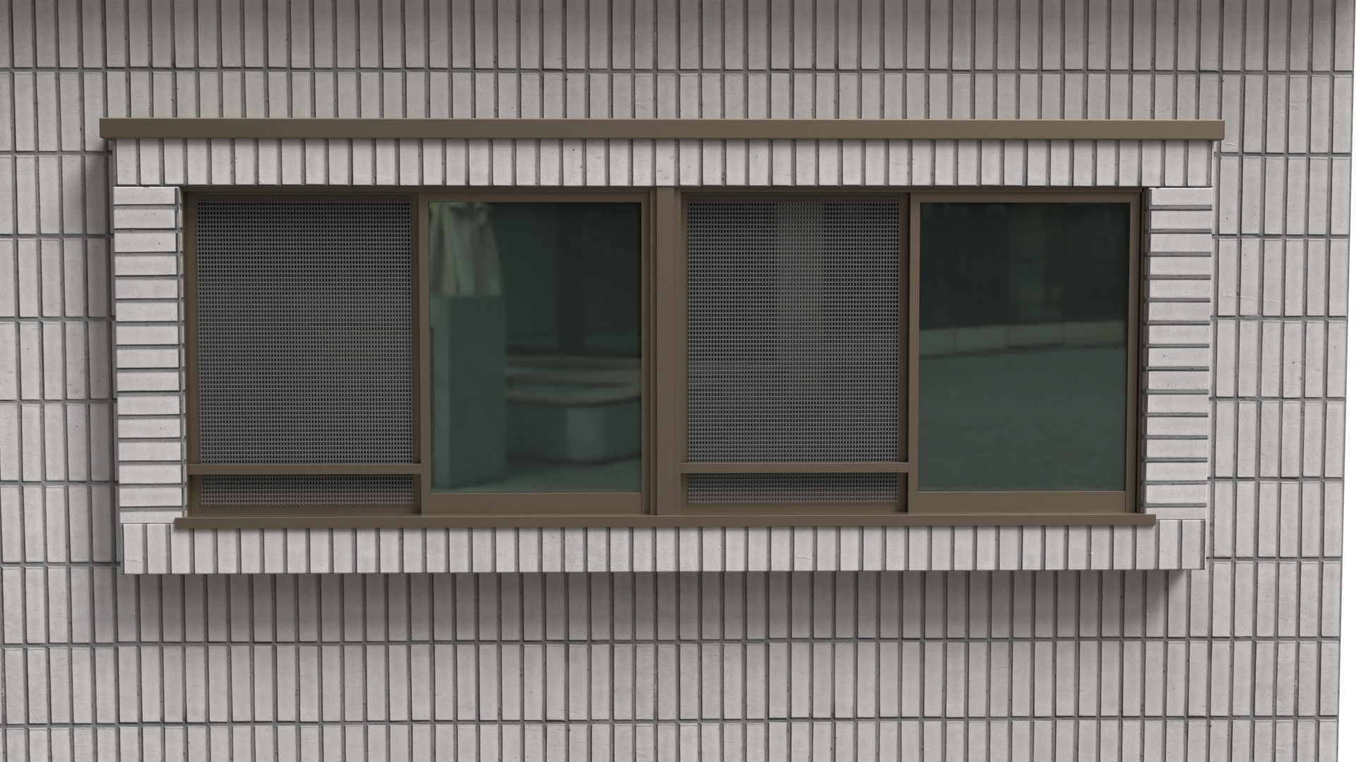 Asian Brick Building 3D model_2