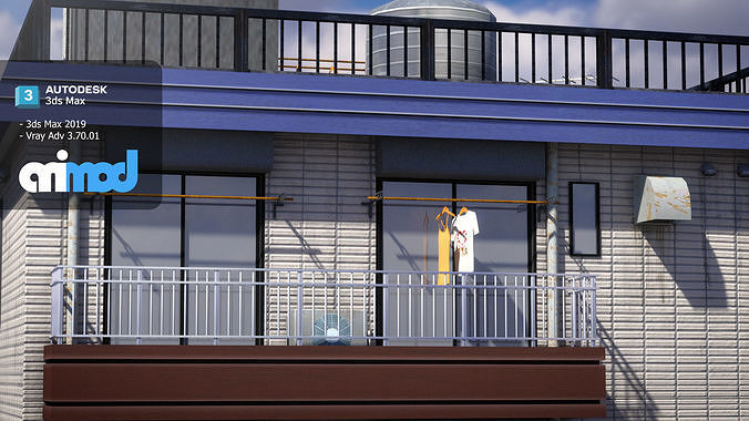 Japanese Apartment 0005 3D model 2