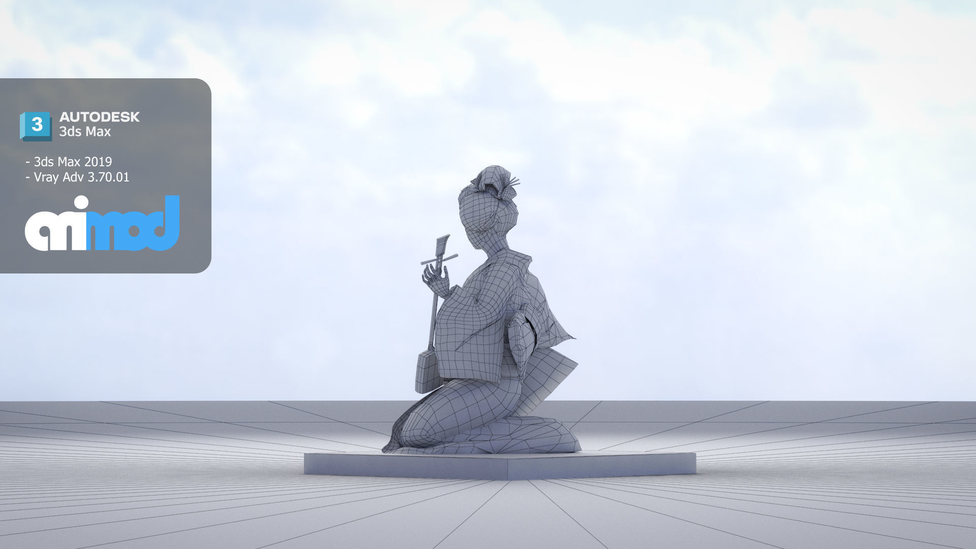 Japanese Doll 3D model_9