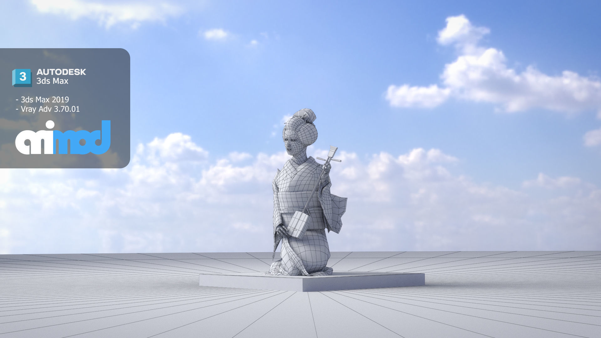 Japanese Doll 3D model_7