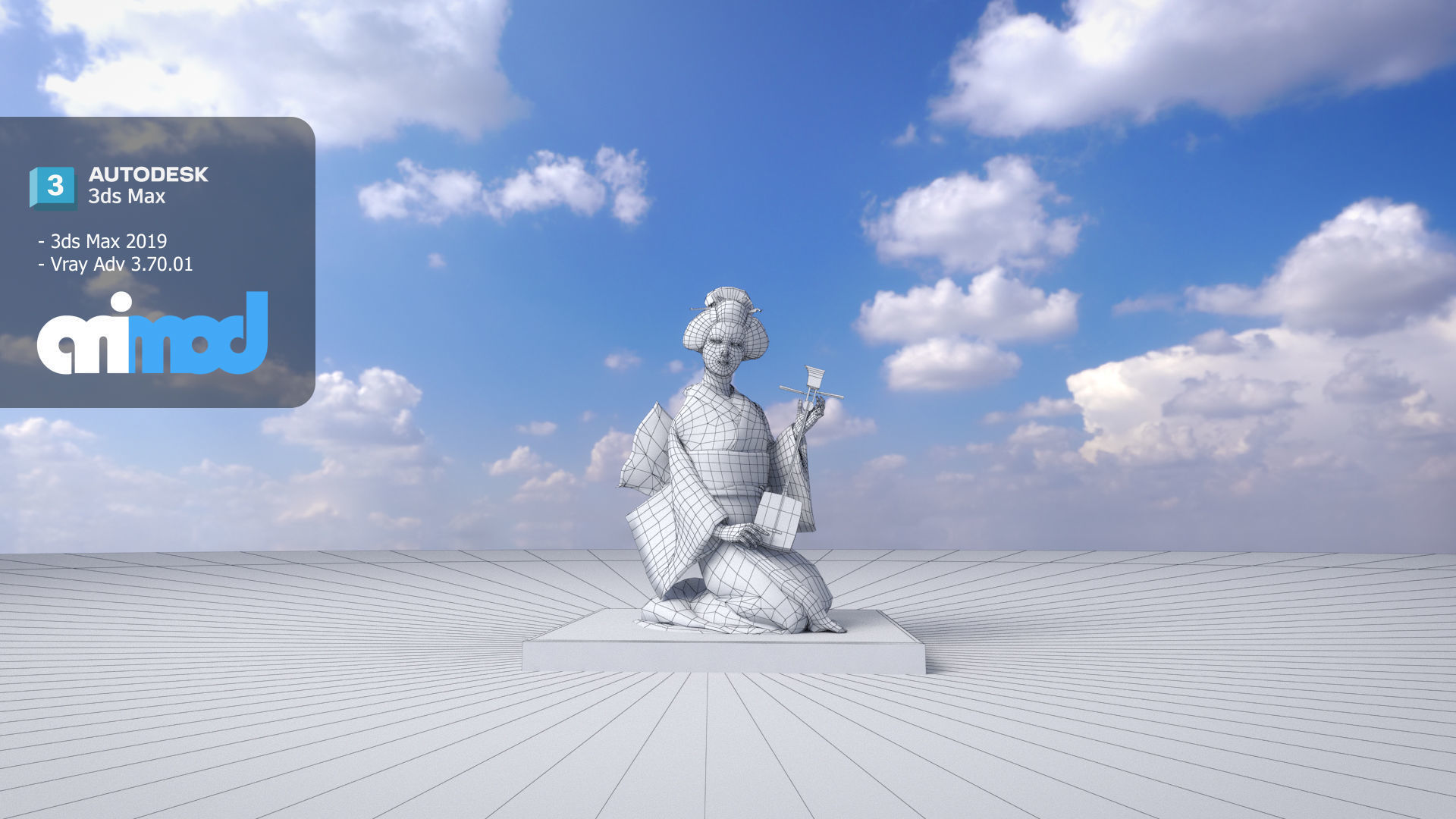 Japanese Doll 3D model_5