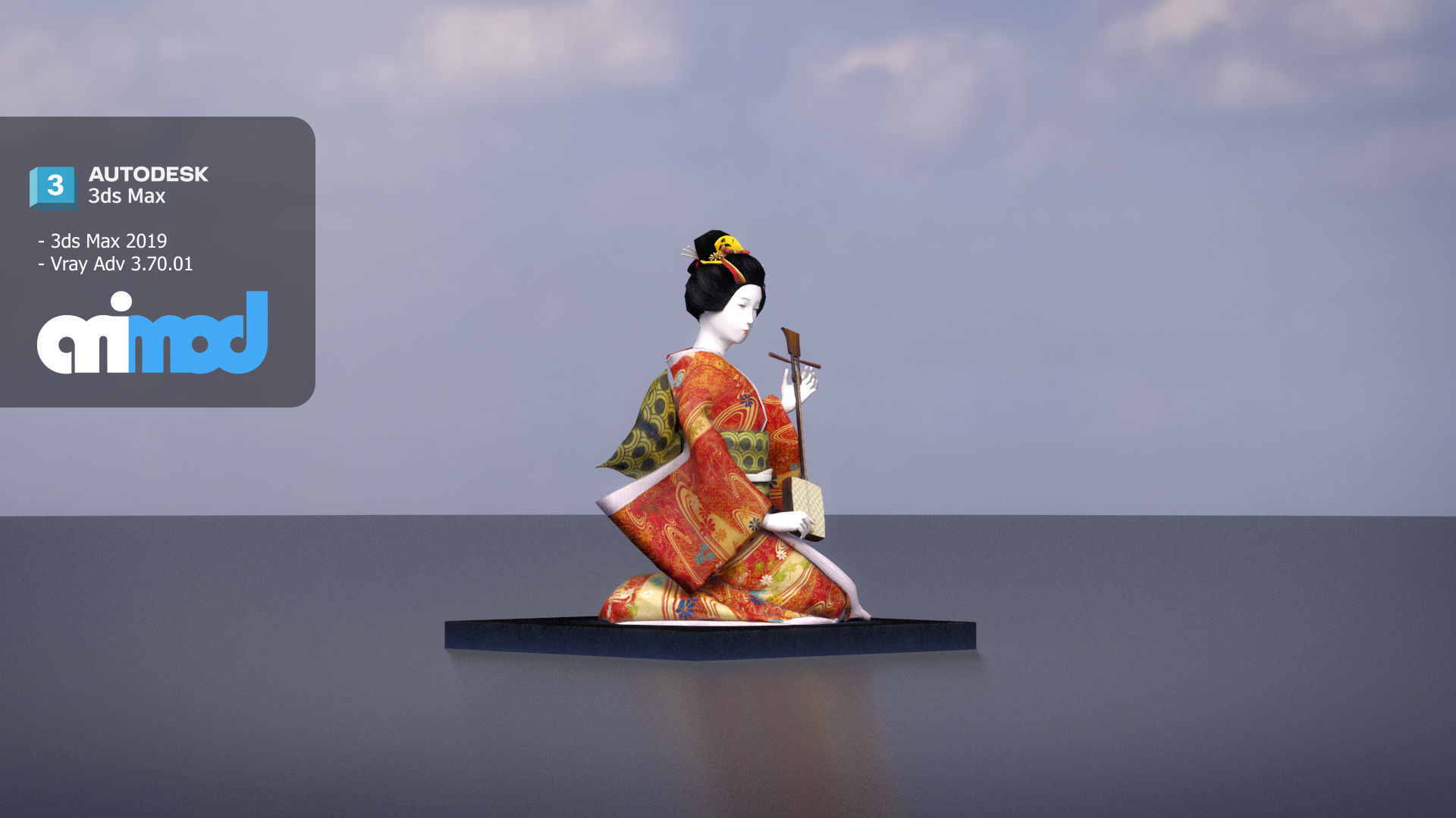 Japanese Doll 3D model_1