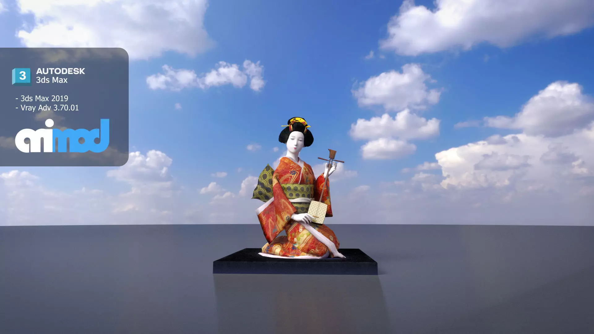 Japanese Doll 3D model_0