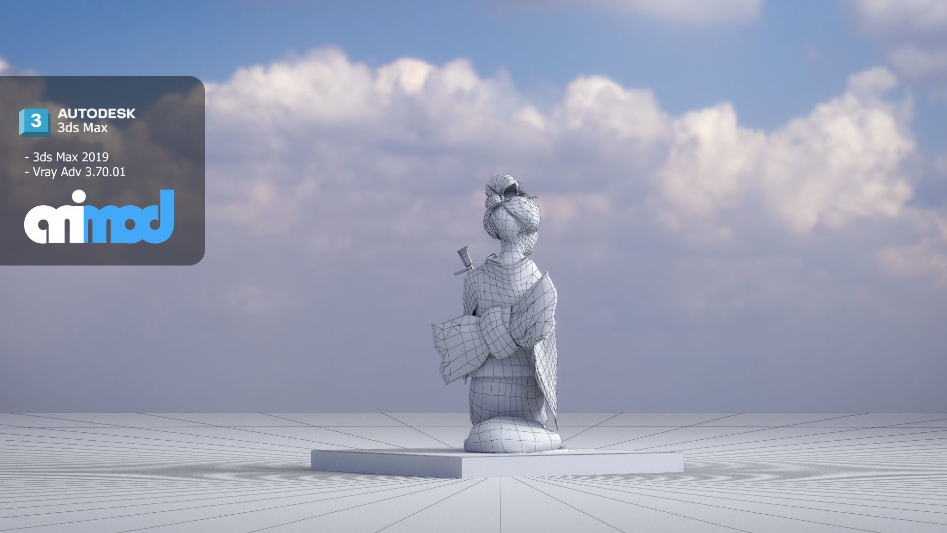 Japanese Doll 3D model_8