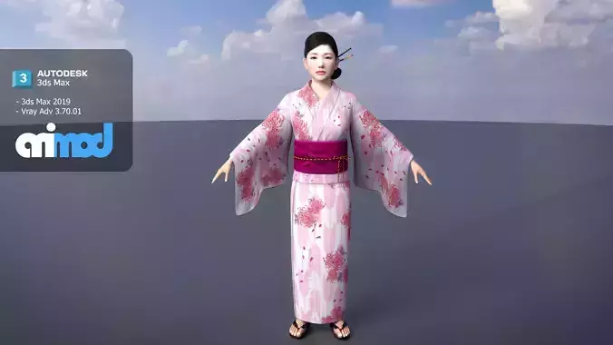 Japanese Girl wearing Yukata 002