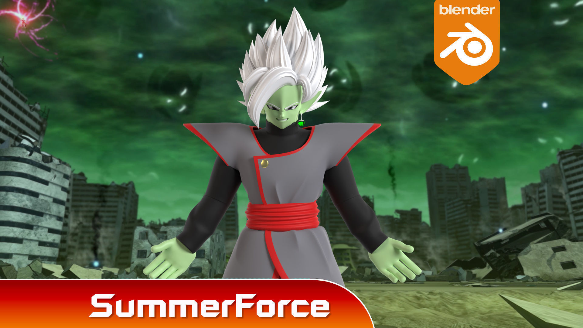 Fusion Zamasu - Dragonball Super 3D model_1