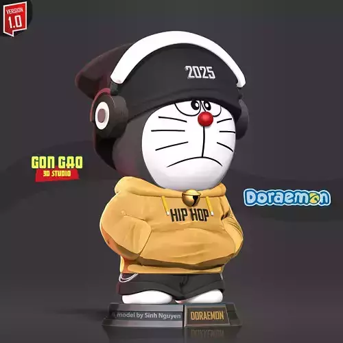 Doraemon Hip hop 3D print model