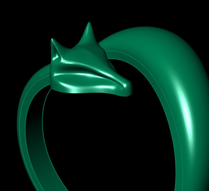 Fox Ring 3D print model_7