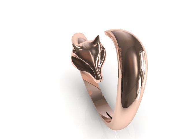 Fox Ring 3D print model_1