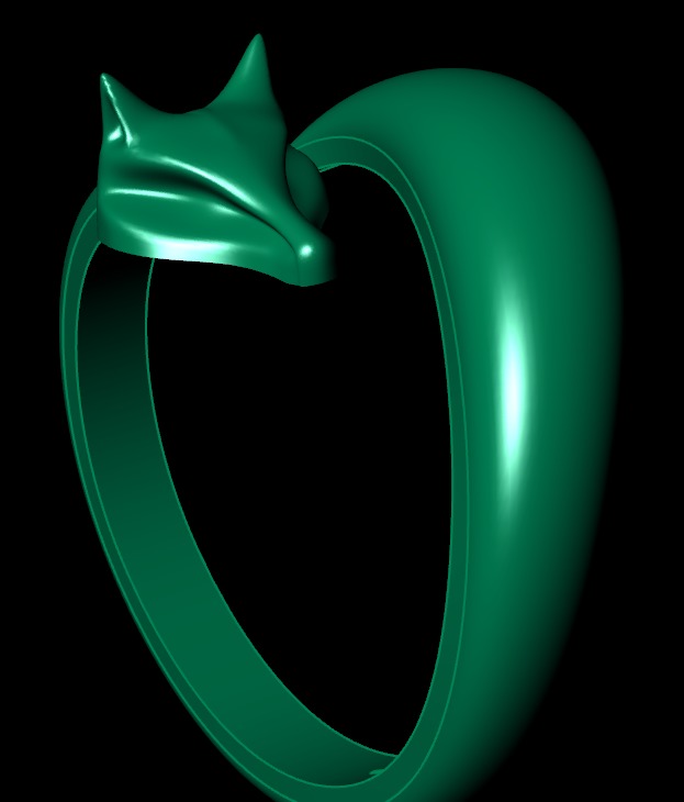 Fox Ring 3D print model_2