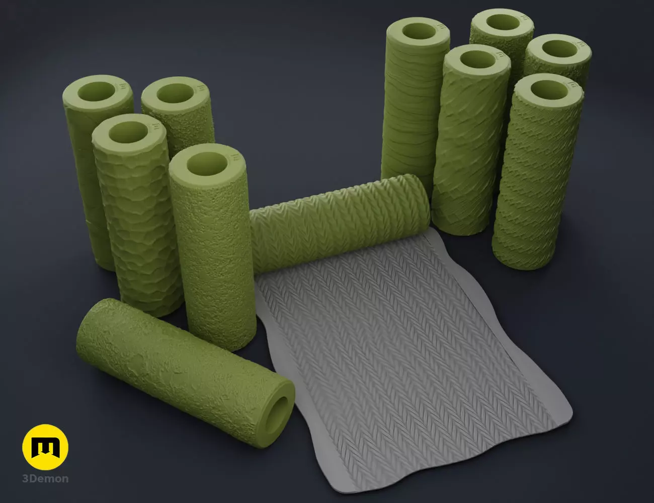 Texture Rollers - Materials 3D print model_0
