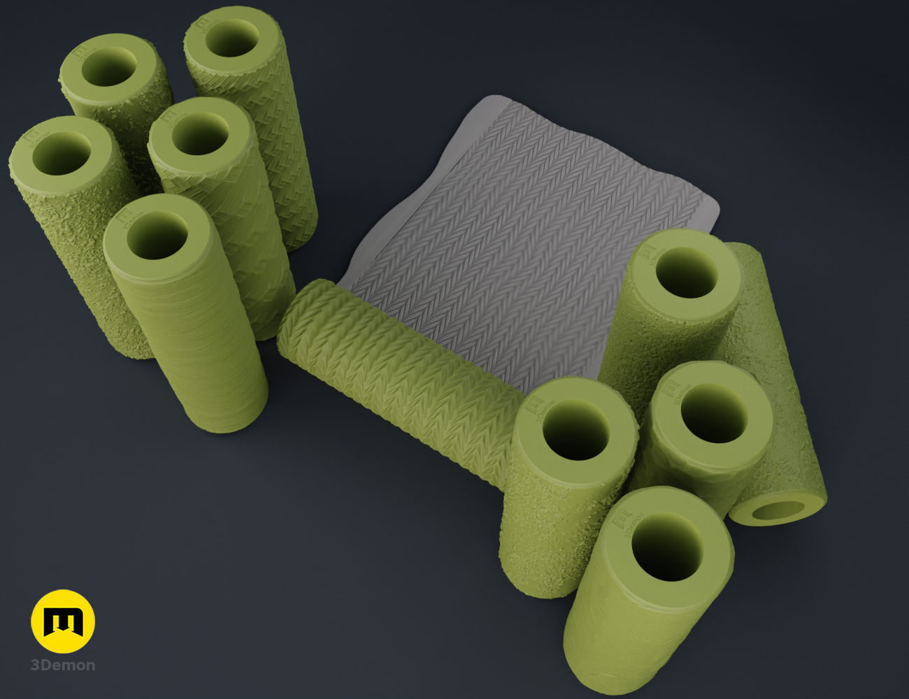 Texture Rollers - Materials 3D print model_1