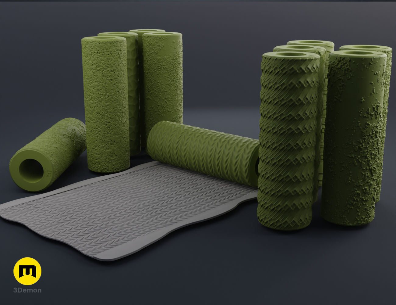 Texture Rollers - Materials 3D print model_2