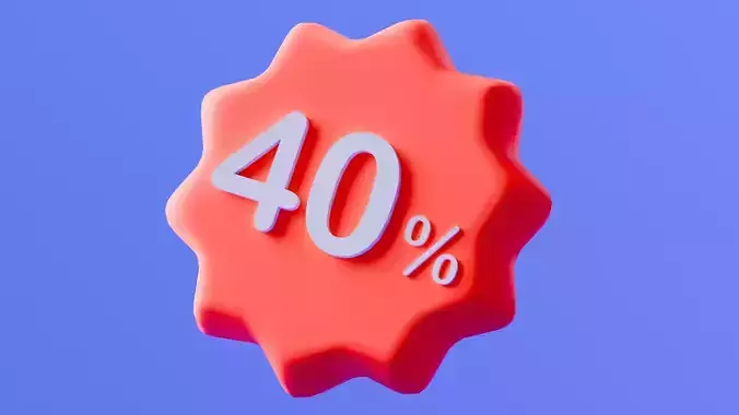 Marketing Icons - Discount 40 Percent