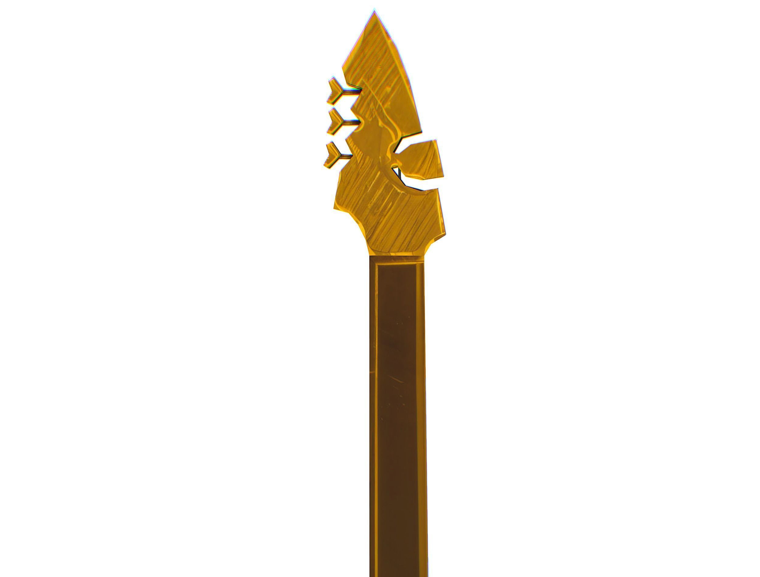 Toon Designer Wooden Bass Guitar Low-poly 3D model_21