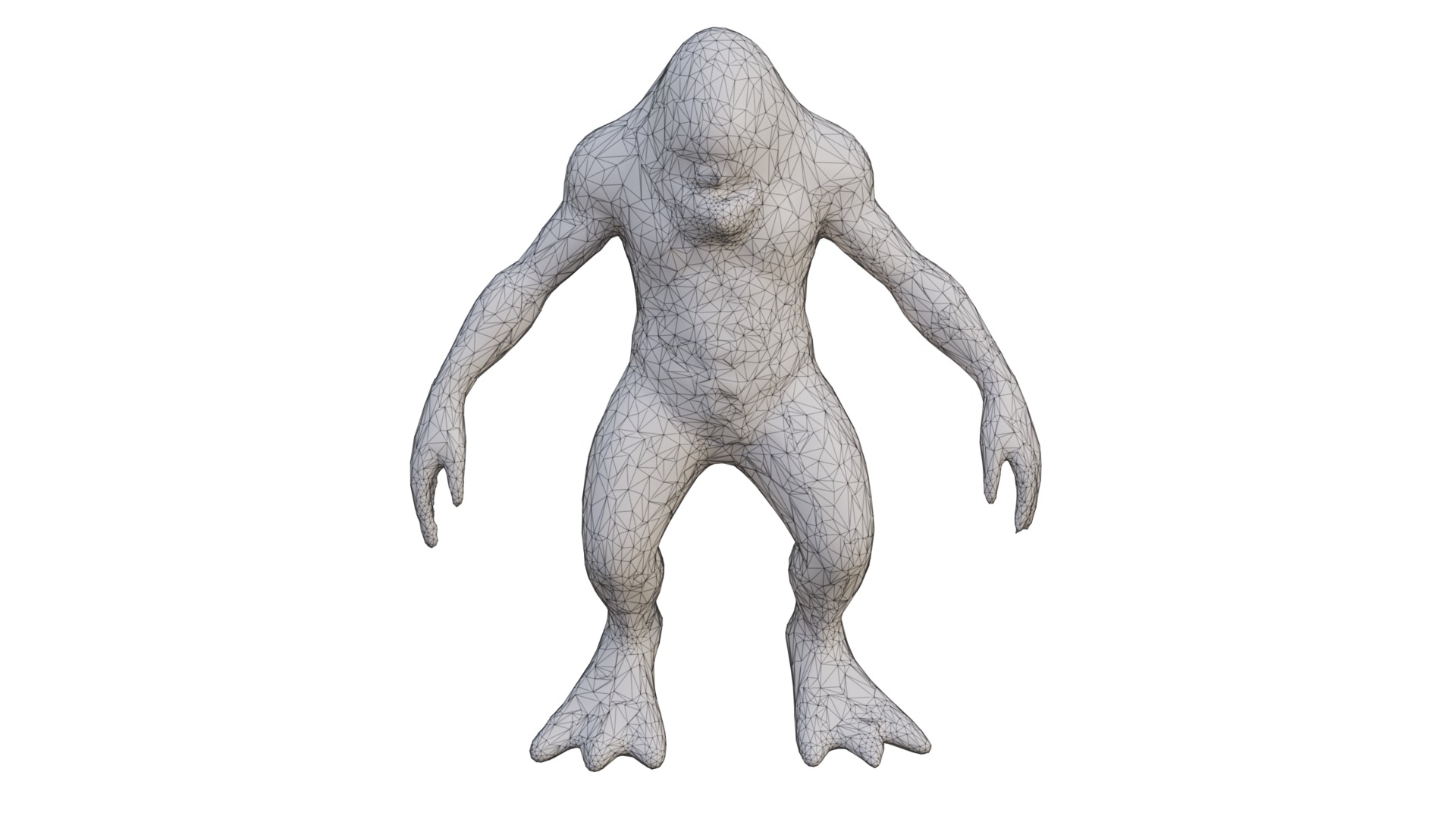 Deep ocean monster Low-poly 3D model_5