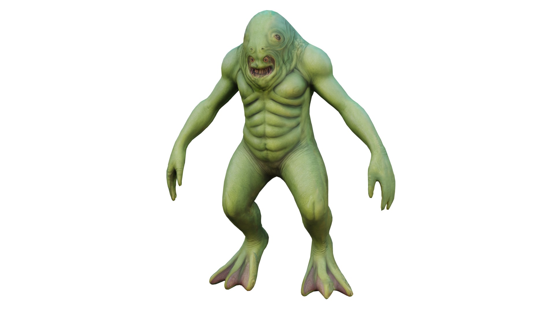 Deep ocean monster Low-poly 3D model_4