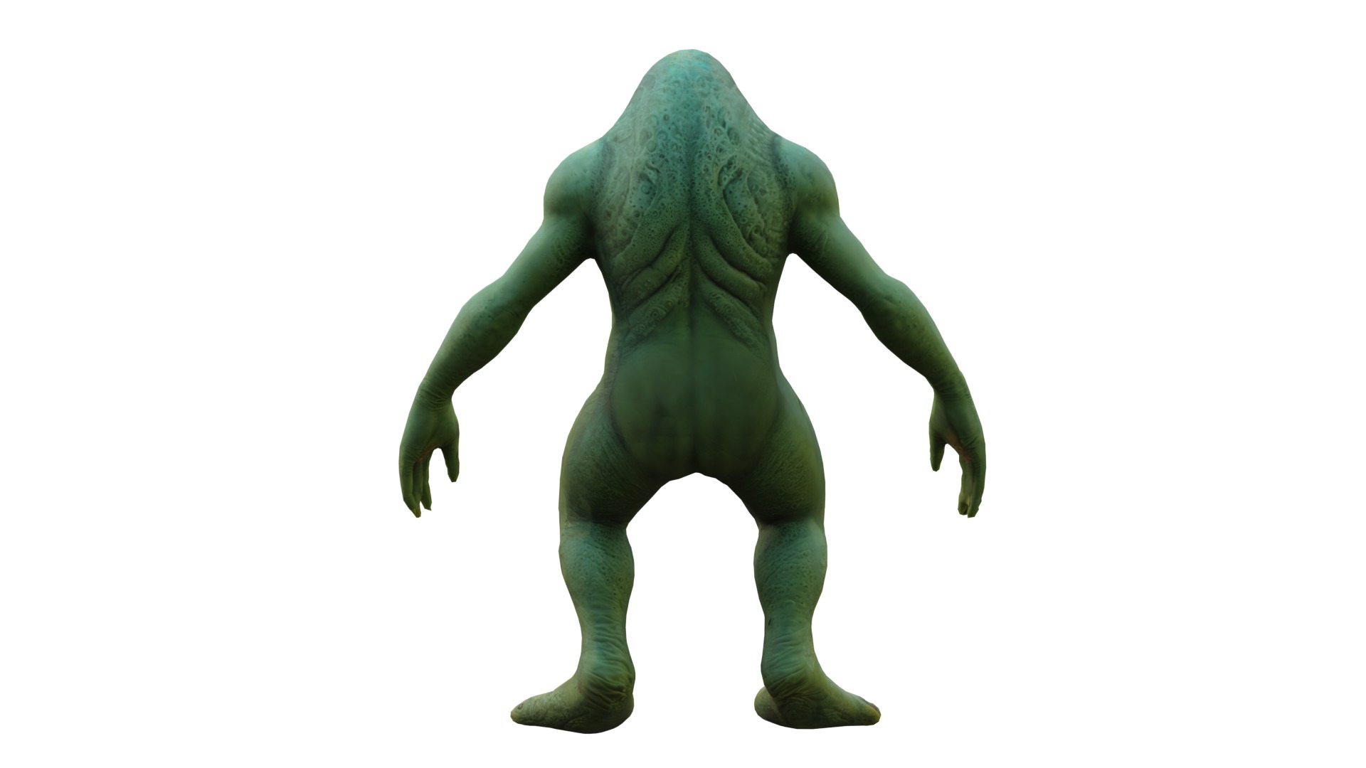 Deep ocean monster Low-poly 3D model_2