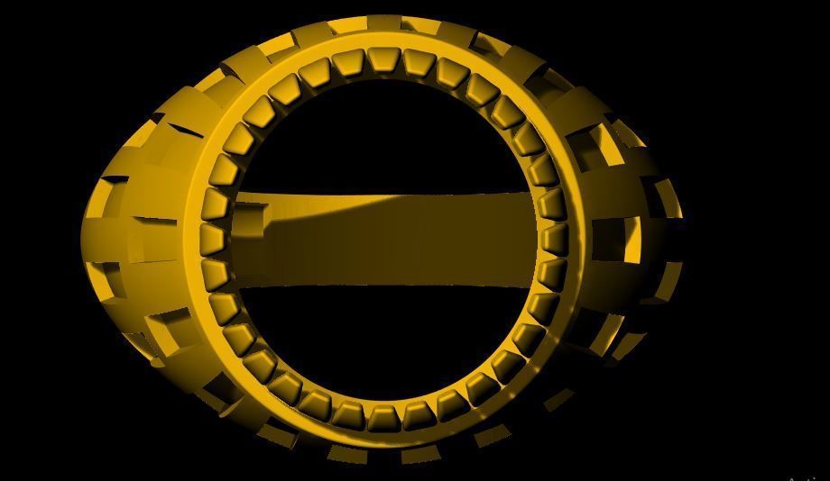 Men Diamond Ring 3dm and stl  file 3D print model_8