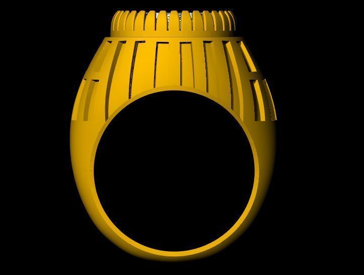 Men Diamond Ring 3dm and stl  file 3D print model_5