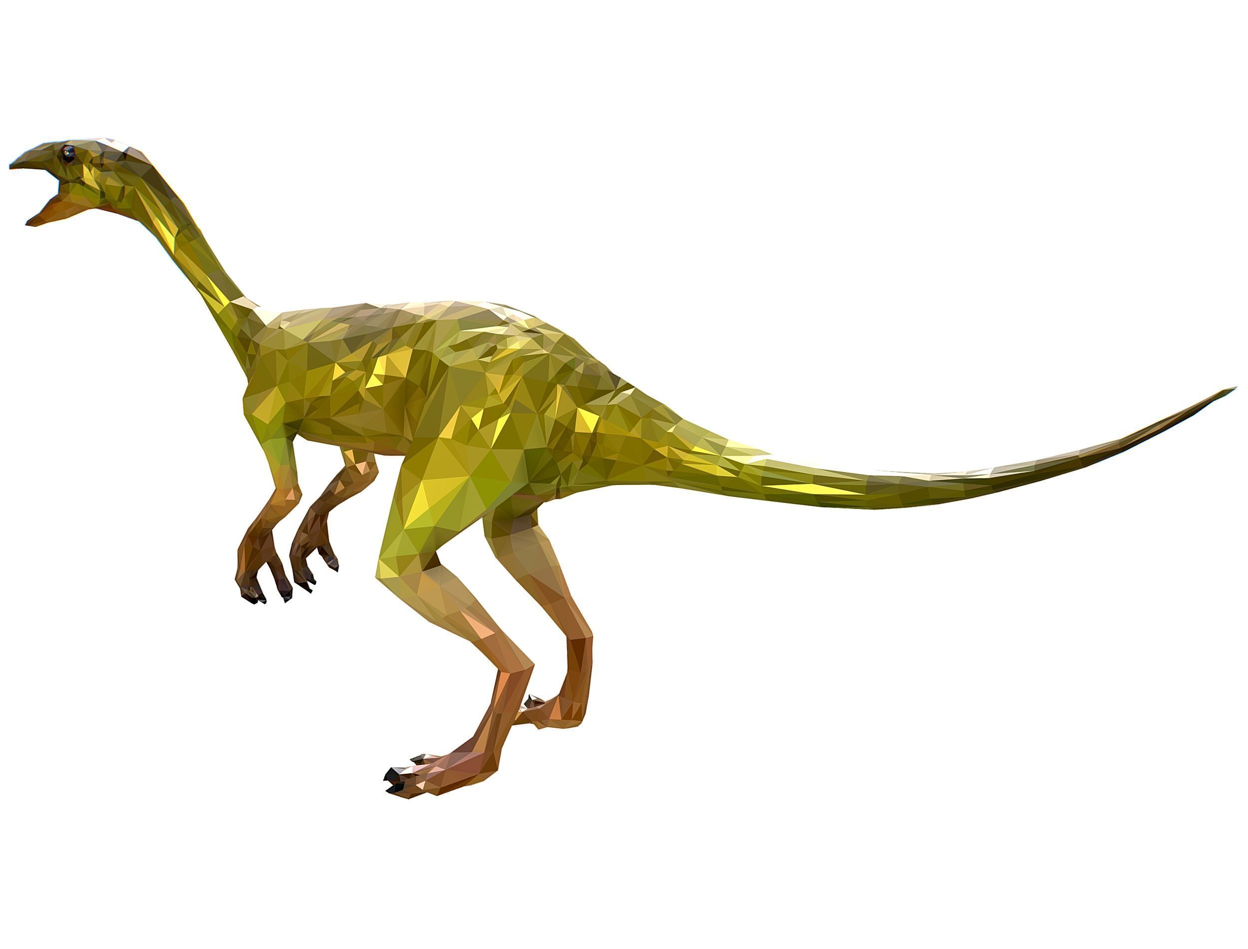 Dinosaur Compy LowPoly Art Low-poly 3D model_19