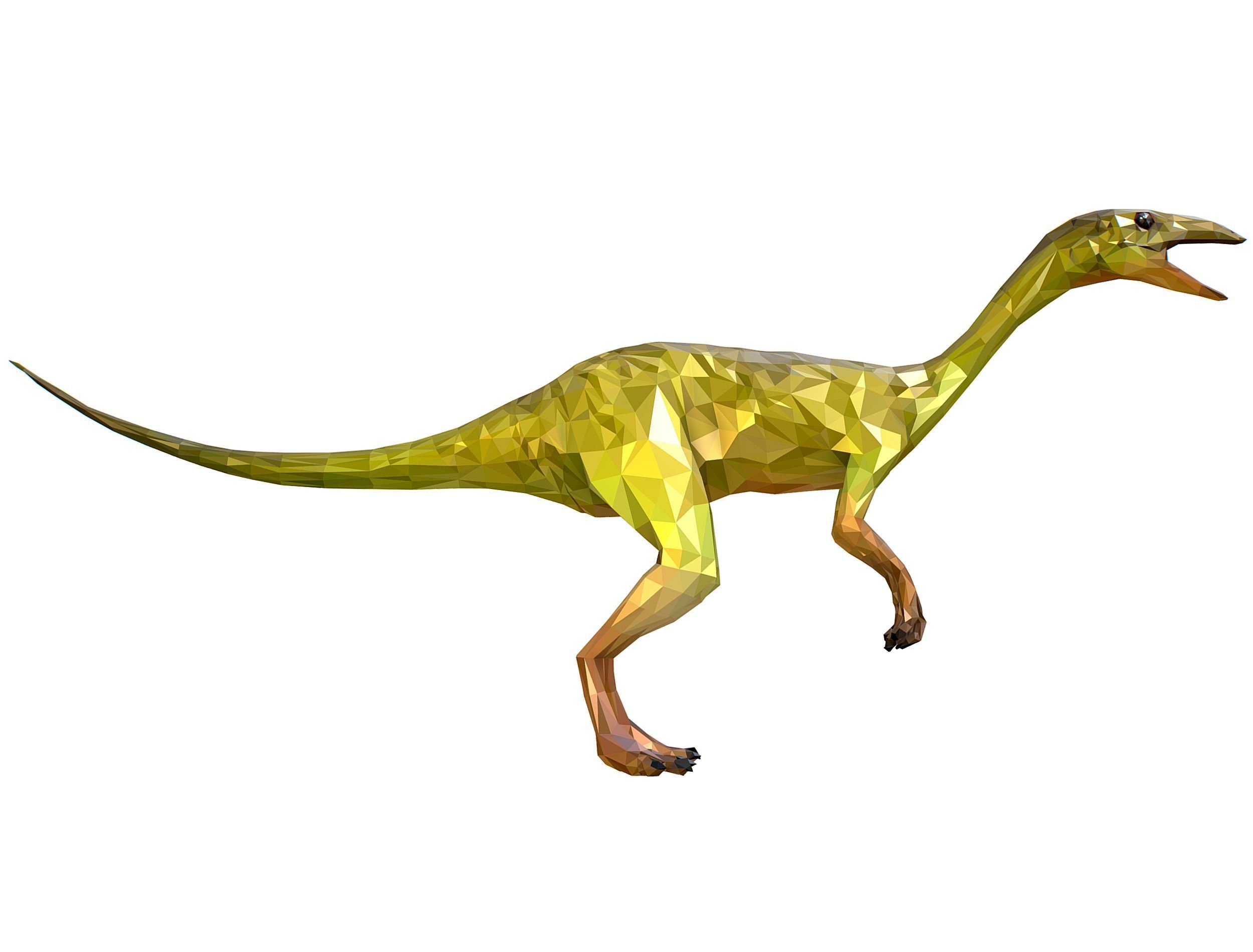 Dinosaur Compy LowPoly Art Low-poly 3D model_23