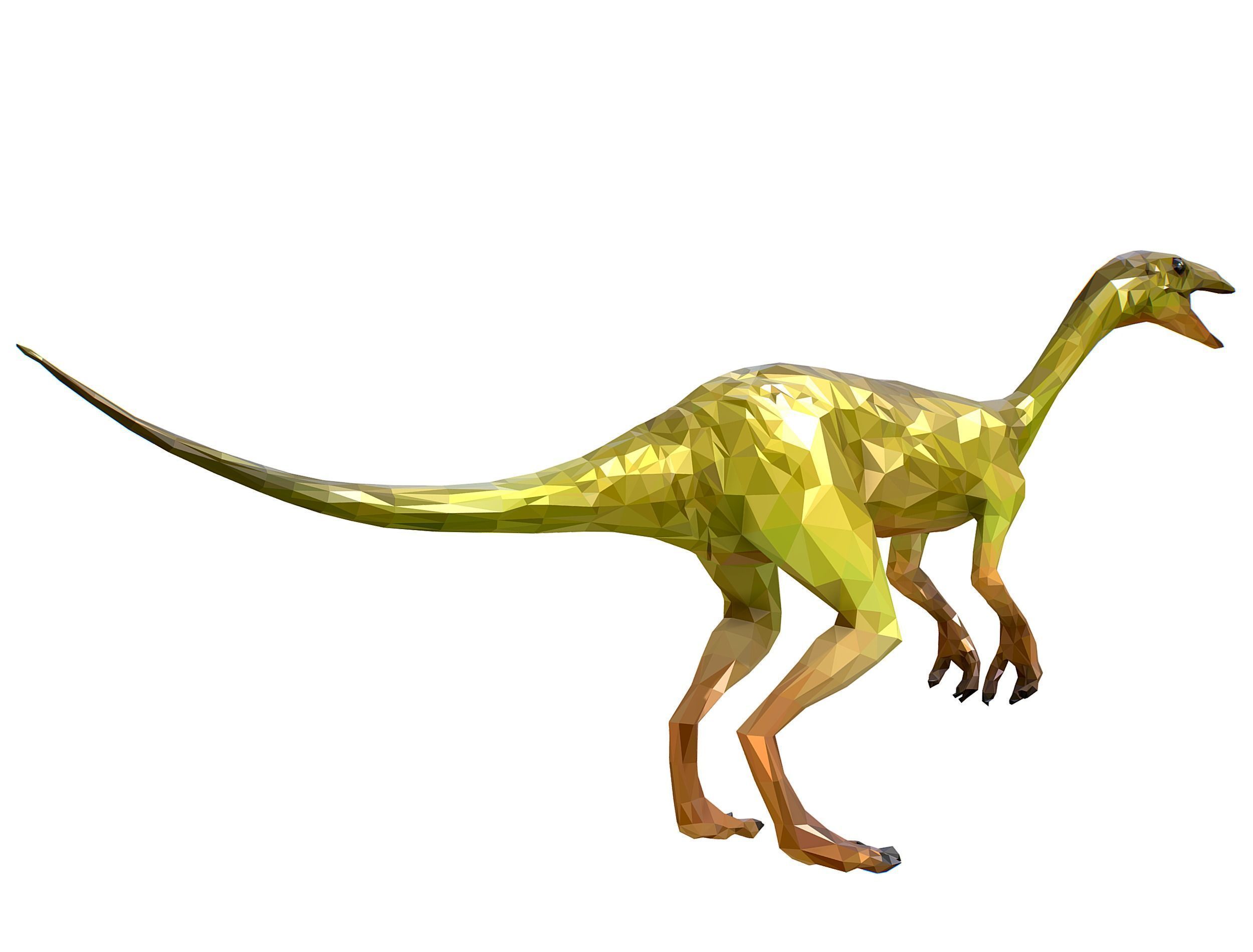 Dinosaur Compy LowPoly Art Low-poly 3D model_11