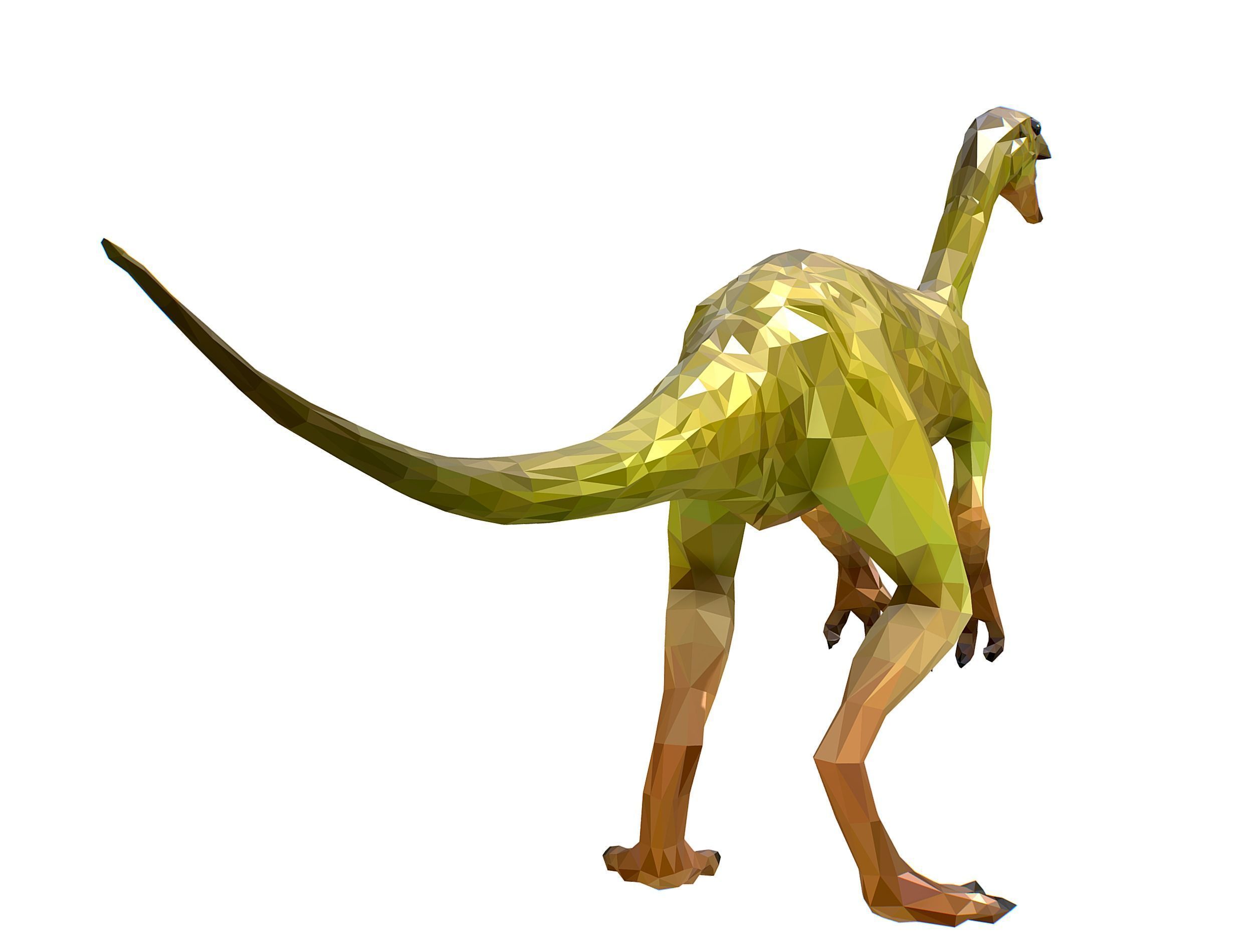 Dinosaur Compy LowPoly Art Low-poly 3D model_13