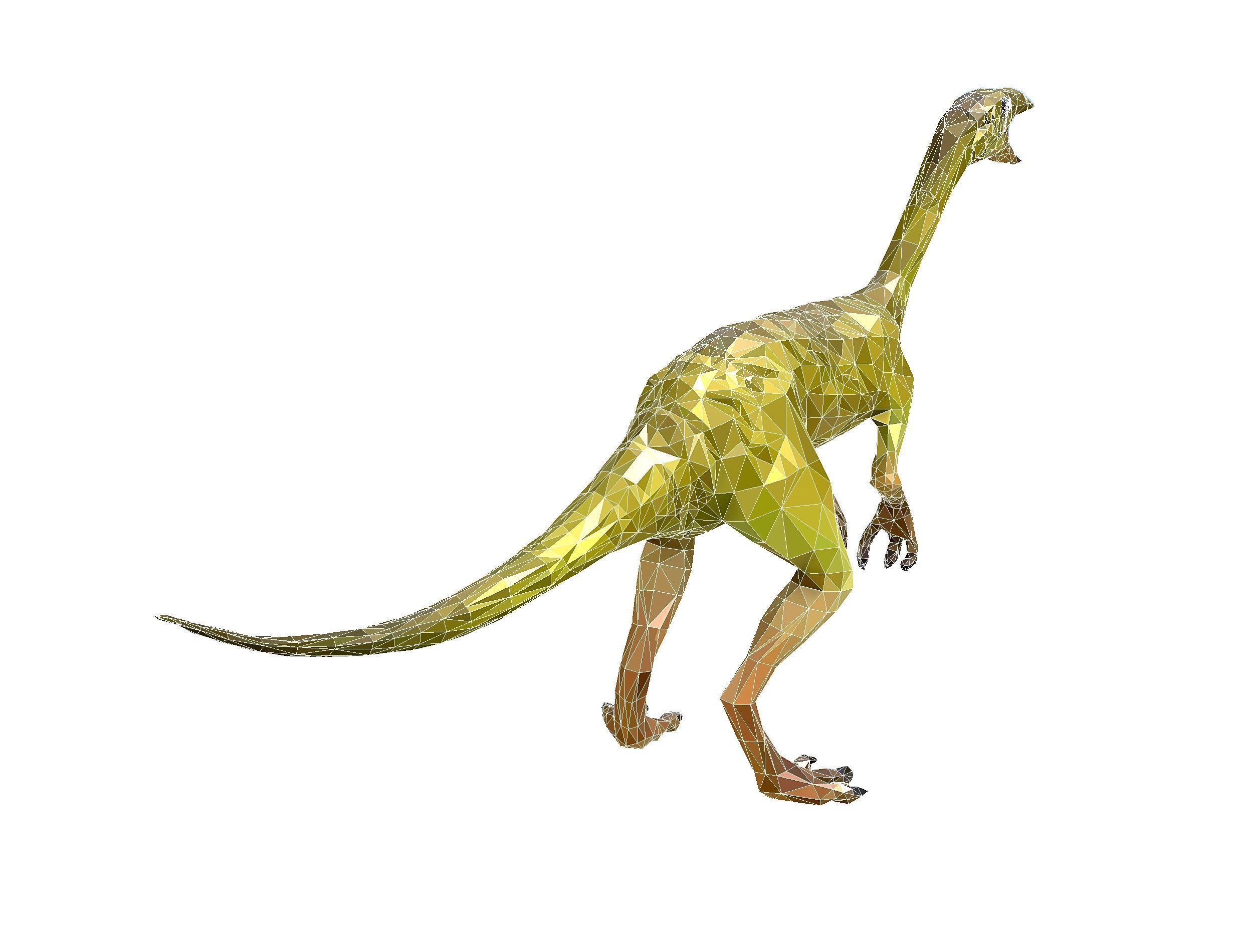 Dinosaur Compy LowPoly Art Low-poly 3D model_31